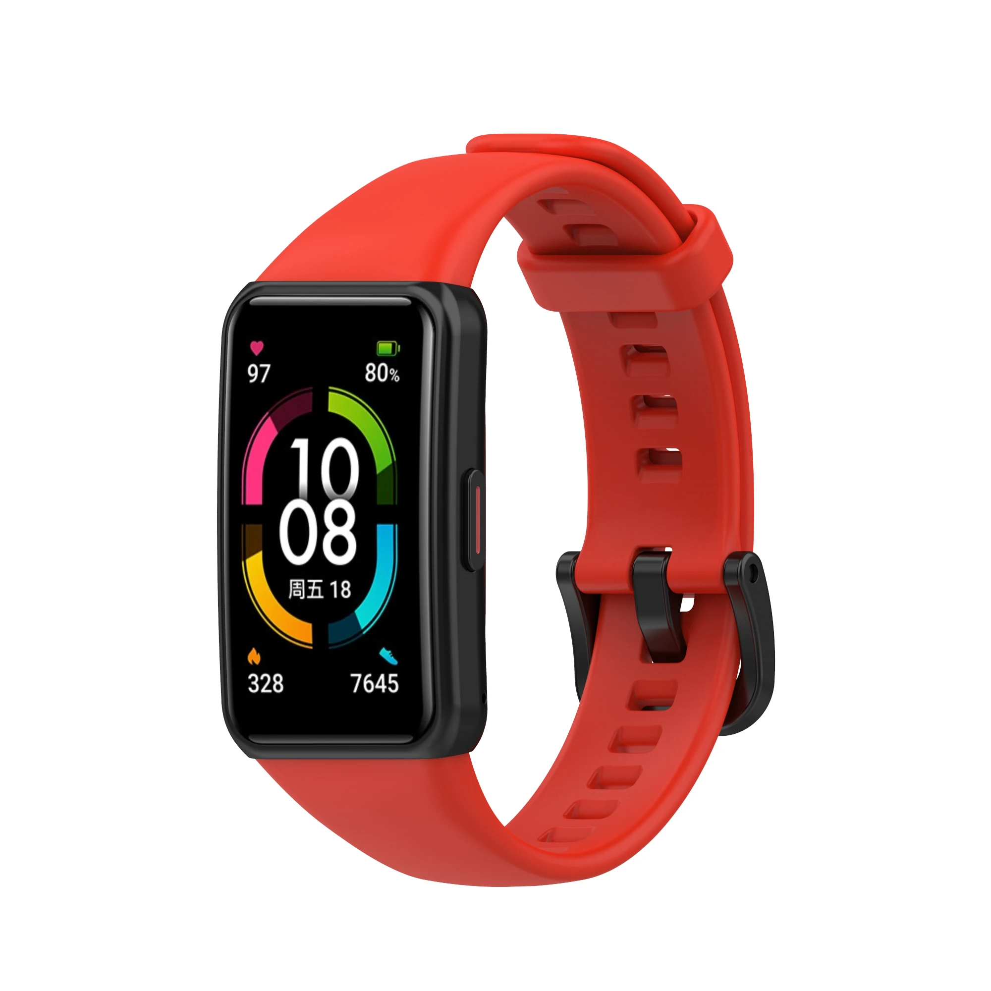 Pulseira de silicone para Huawei, pulseira inteligente, pulseira de substituição para esportes, Honor Band 6 Pro, original