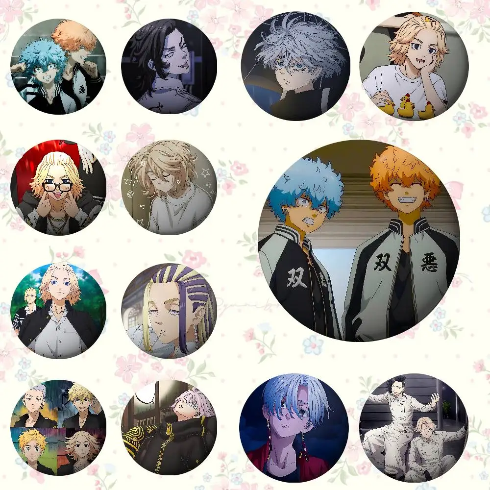 

Anime T-Tokyo Revengers-S Badges Fans' Cartoon Lapel Pins Brooch Emblem Trinkets Gifts Folks Backpack Decor Jewelry Pieces
