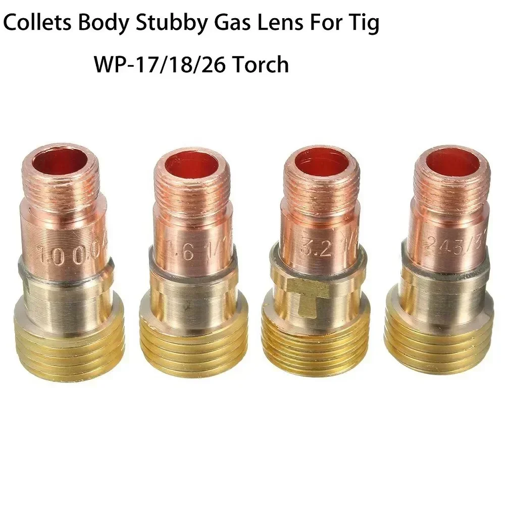 

For Stubby Gas Lens Connector With Brass Collets Body Gold Color Sizes 14x28 1mm Compatible With For Tig WP171826