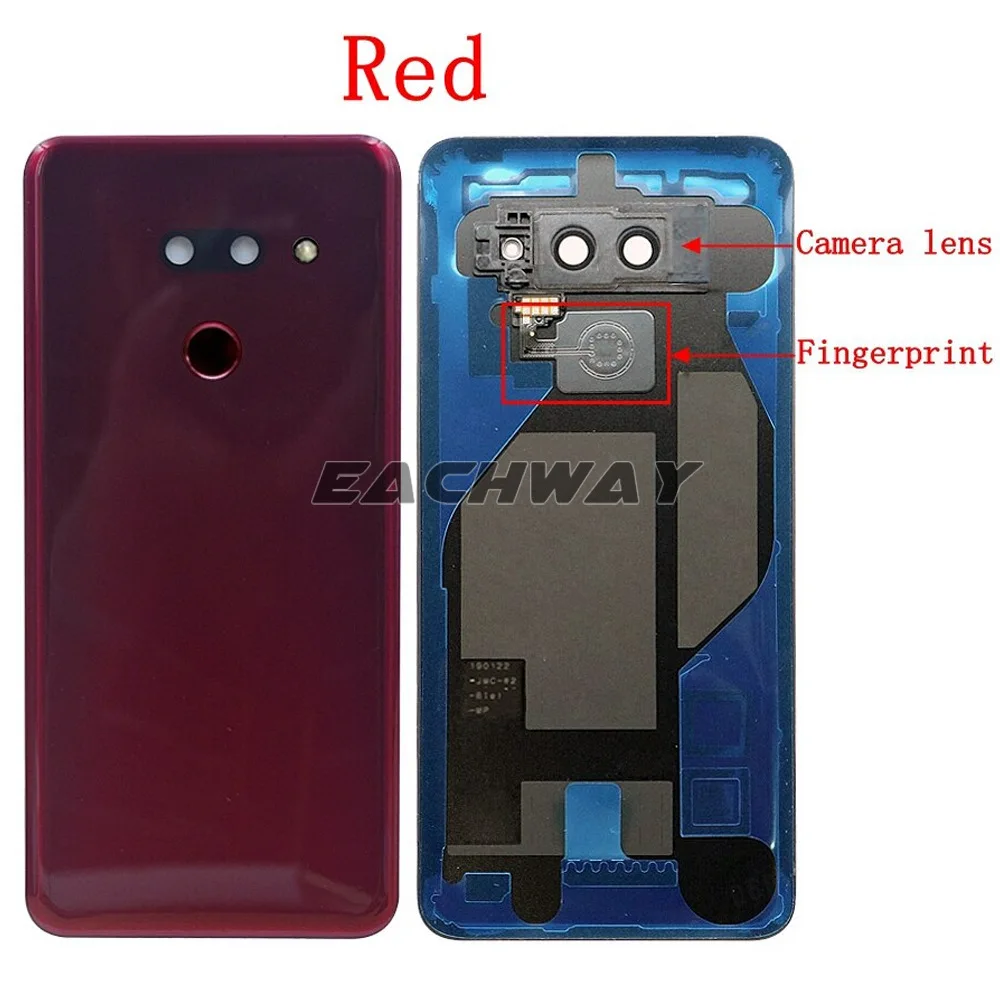 New For LG G8 ThinQ Back Battery Cover Door Rear Glass For LG G8 ThinQ Battery Cover LM-G820 Housing Case With Camera Lens