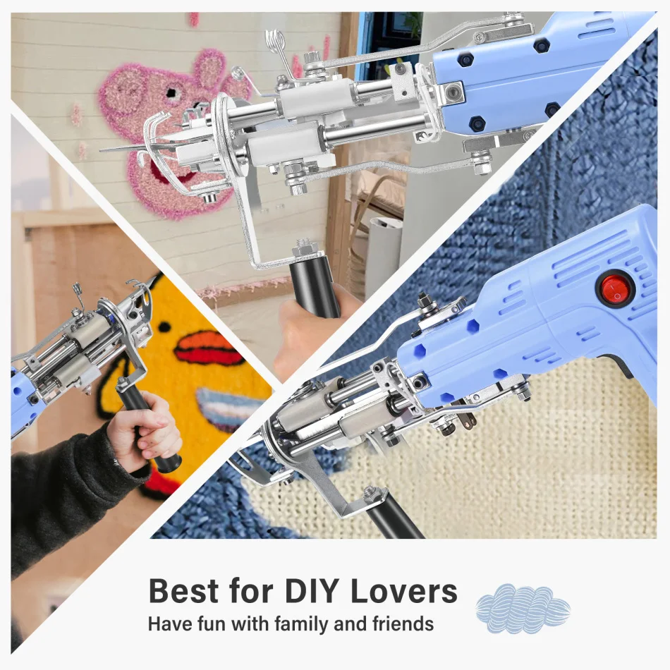 Upgraded 2 In 1 Electric Tufting Rug Gun With Adjustable Cut And Loop Pile Carpet Weaving Machine For DIY Carpets And Beginners