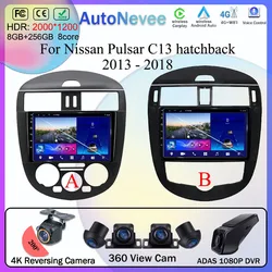 Android 13 dla Nissan Pulsar C13 hatchback 2013-2018 Radio samochodowe Multimedialny odtwarzacz wideo Nawigacja GPS Carplay Auto Head