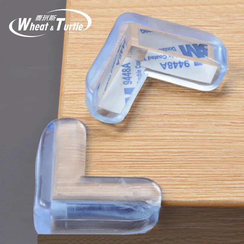 4Pcs Child Baby Safety Transparent Silicone Protector Table Corner Protection Cover Children Anticollision Edge   Guards