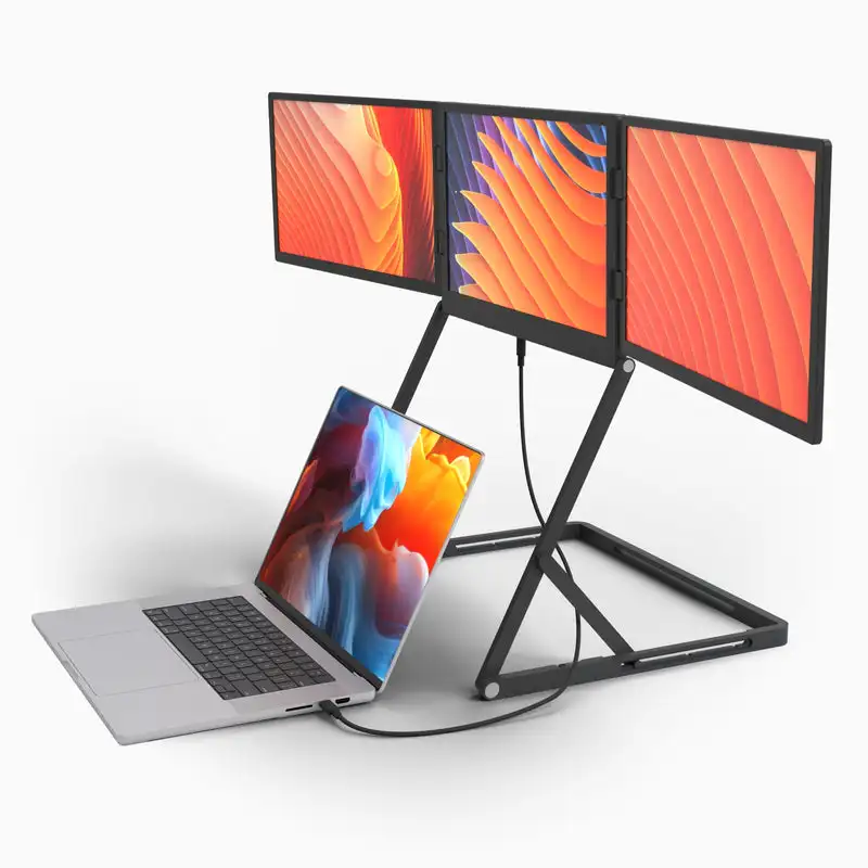 

Triple Screen 15.6" IPS 1080P FHD Travel Business Laptop Use Ultra-Slim External portable quad for laptop