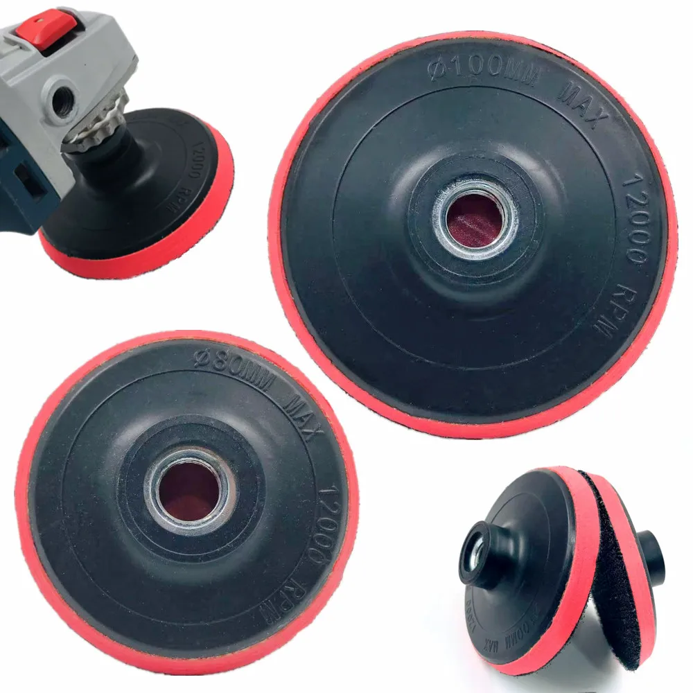 

3/4 дюйма пенопластовая пластиковая подложка 80 мм/100 мм M14 шлифовальный диск подкладка для угловой шлифовальной машины полировальные подушечки полировальное колесо клей