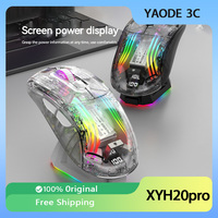 XUNSVFOX XYH20pro Transparent Gaming Mouse Three Mode Wireless Bluetooth Rechargeable Ergonomic Mute Mouse PC Accessories