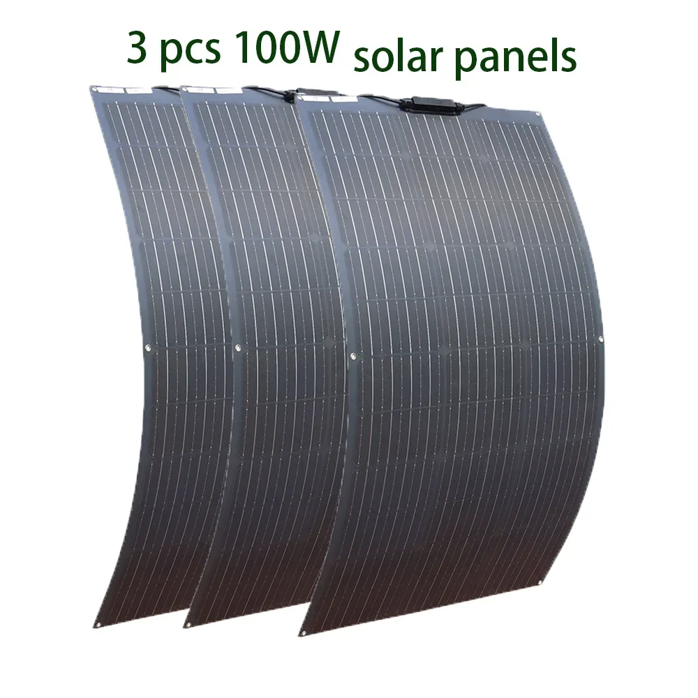 

100W 200W 300W 400W Solar Panel Kit or 18V Flexible Mono Photovoltaic Panel Solar 12V 24V High Efficiency Paneles Solares