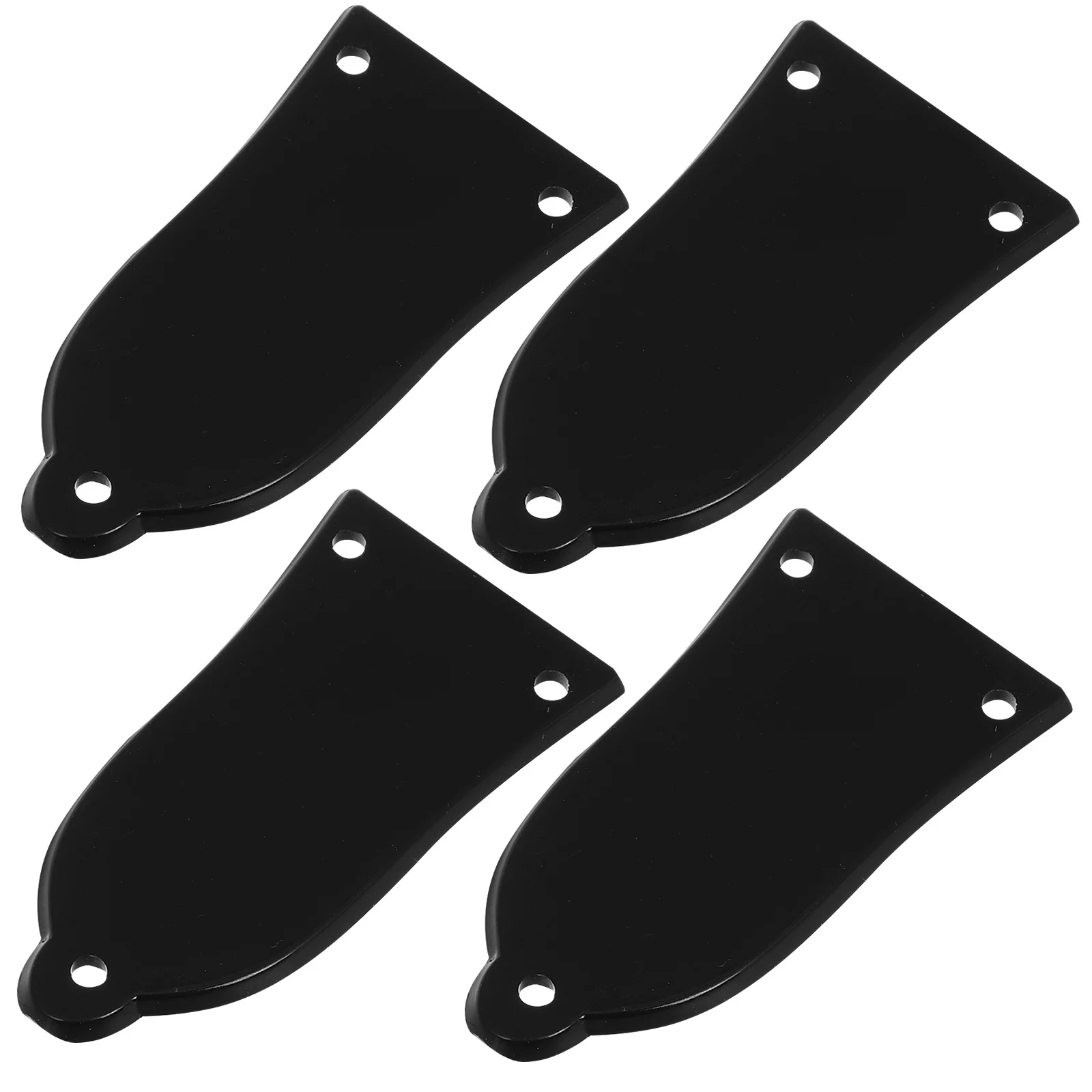 

4Pcs Electric Bass Truss Rod Cover Black Bell-Shaped Replacement Plate for Guitar Repair Parts Accessories Supplies