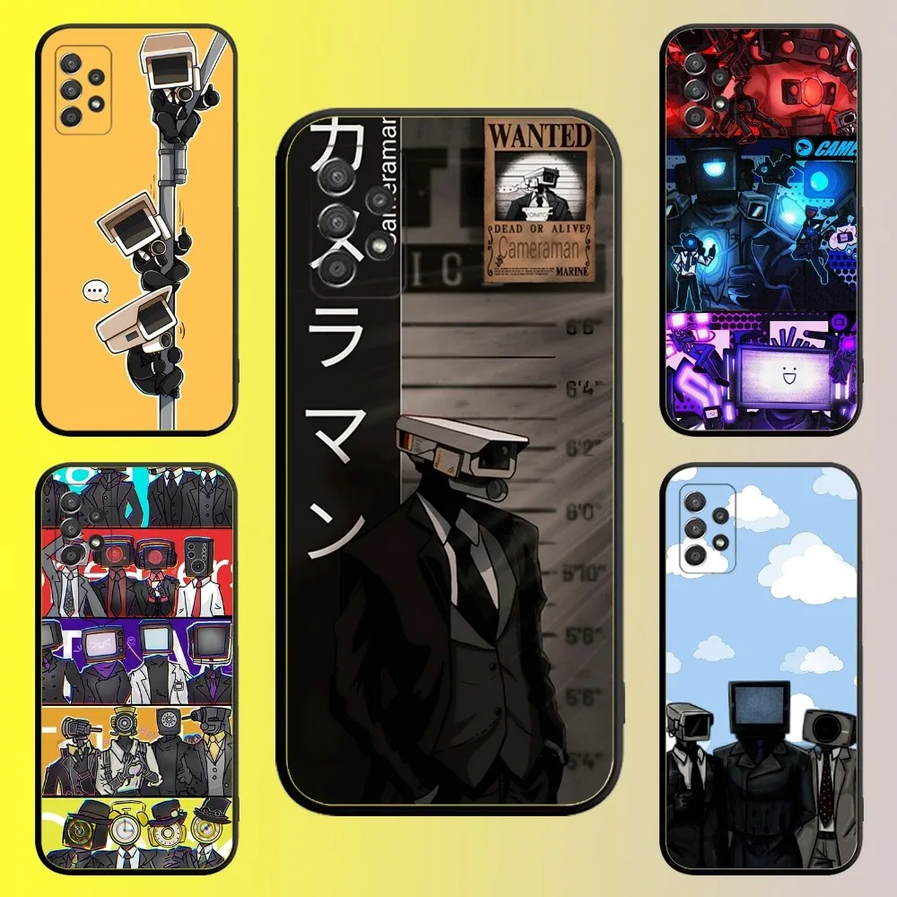 

Skibidi Toile Phone Case For Samsung Galaxy A13,A21s,A22,A31,A32,A52,A53,A71,A80,A91 Soft Black Shell