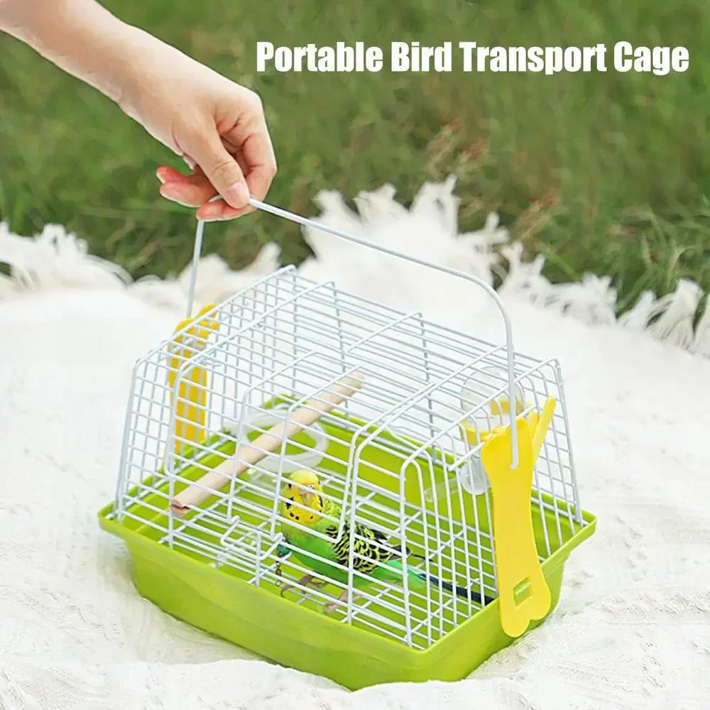 

Portable Bird Transport Cage Double Shoulder Bird Carrier Bag Parrot Standing Stick for Outgoing Travel Lovebirds Bird Supplies