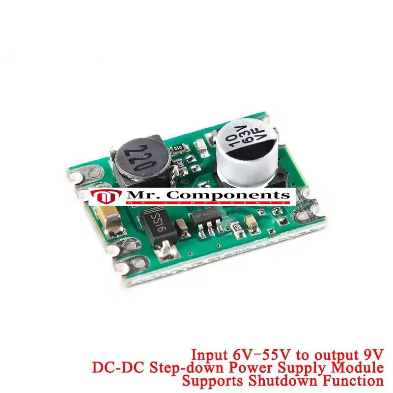 1Pcs Mini DC-DC Step Down Voltage Converter 0.6A 6V-55V to 3.3V/5V/9V/12V Output 600mA Buck Power Supply Module PCB Board New