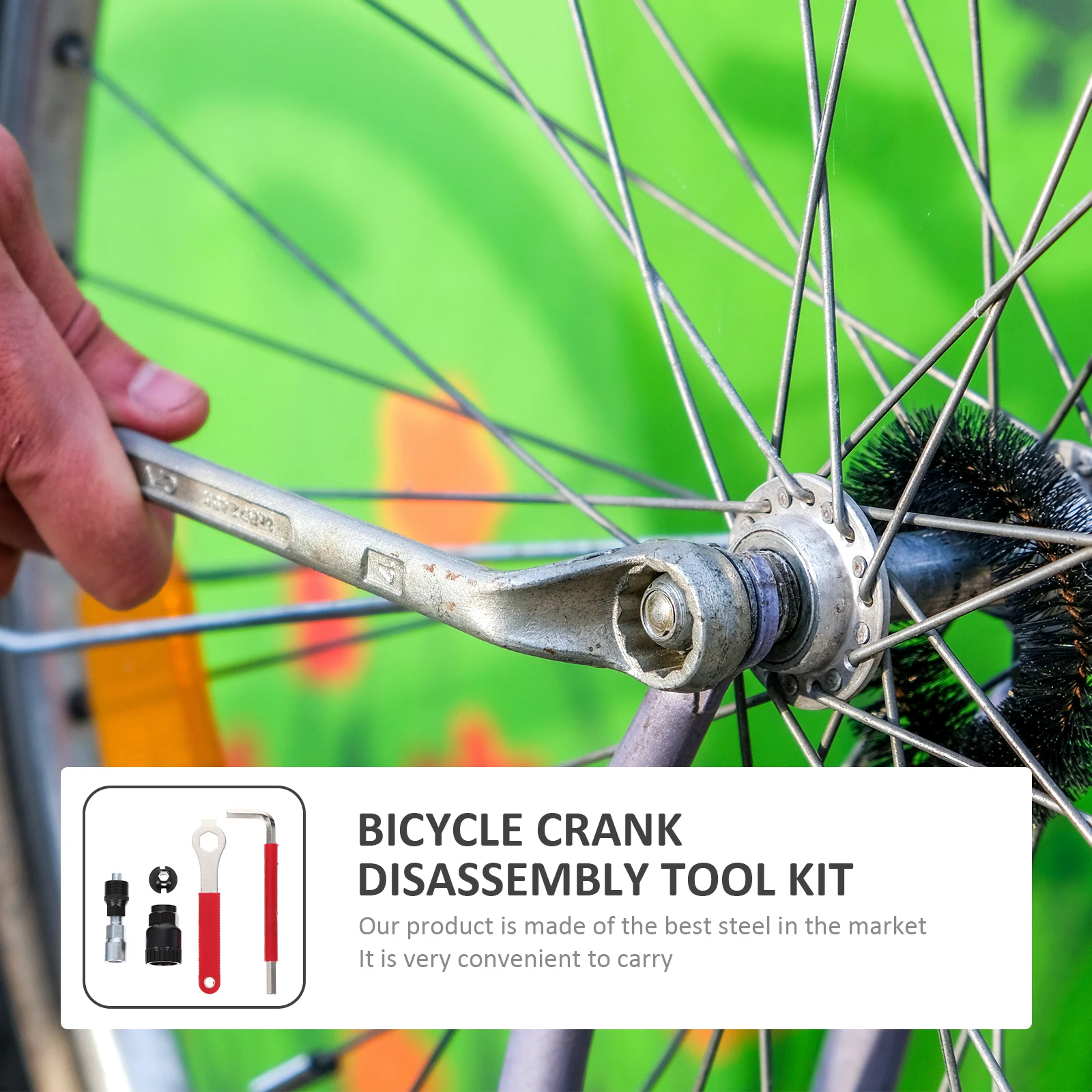 

1 комплект, инструмент для ремонта велосипедных шатунов, универсальный дизайн, простой в эксплуатации комплект для обслуживания, съемник кривошипа, съемник велосипедных шатунов