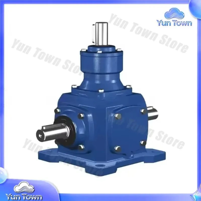 T Series 4 Way Bevel Gearbox for Industrial Machinery Transmission Equipment Speed Reducer Right Angle Gear Motor Power