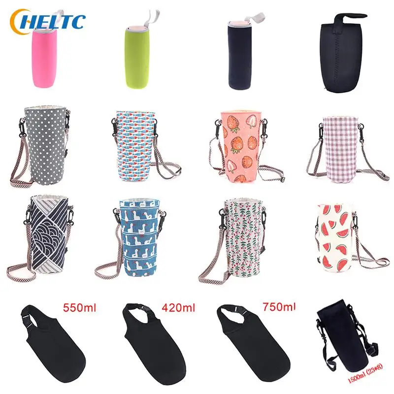 Sport Water Bottle Holder Cover Insulator Sleeve Bag Case Pouch For 450 - 1500ML Portable Vacuum Cup Mug Sport Camping Accessori