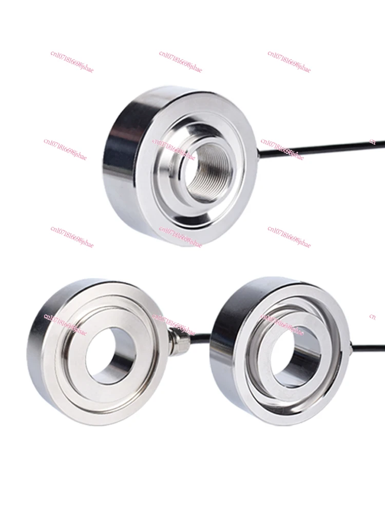 Annular Medium Hole Force Sensor, Pressure Type, Small Deformation, Stainless Steel Material, Industrial Automation