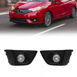LED Fog Lamp For Honda Fit JAZZ 2014 2015 2016 2017 DRL Daytime Running Lights Wires Switch Relay Bumper Driving Car Accessories