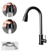 New Stainless Steel Pull Out Kitchen Faucet 360°Swivel Single Handle Mixing Basin Water Tap Kitchen Sink Bathroom Basin Faucet
