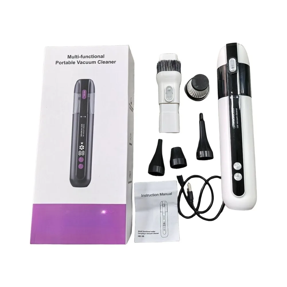 Cordless 15000Pa Car Vacuum Cleaner for Interior Cleaning with USB Rechargeable Battery and LED Dust Detection System