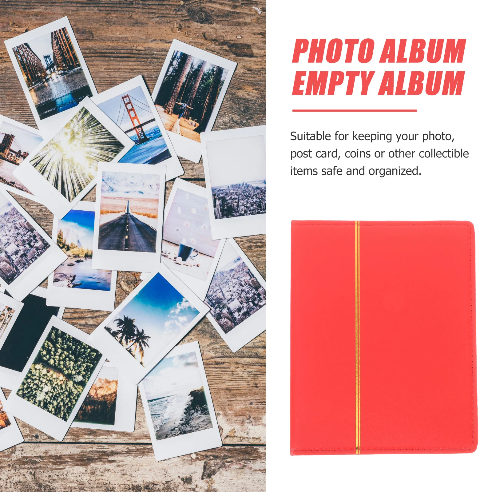 Household Stamp Album Premium Transparent Pages for Coin Photo Postcard Collection Organizer Storage Binder