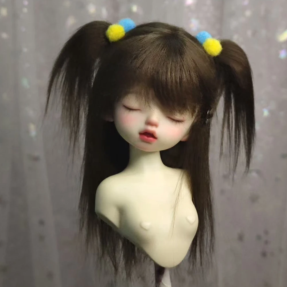 Doll Wig For BJD Doll 1/8 1/6 1/4 1/3 1/12 BJD SD Mini Doll Hair Colorful Wig Princess Doll OB11 Fake Hair Wig Can Customized