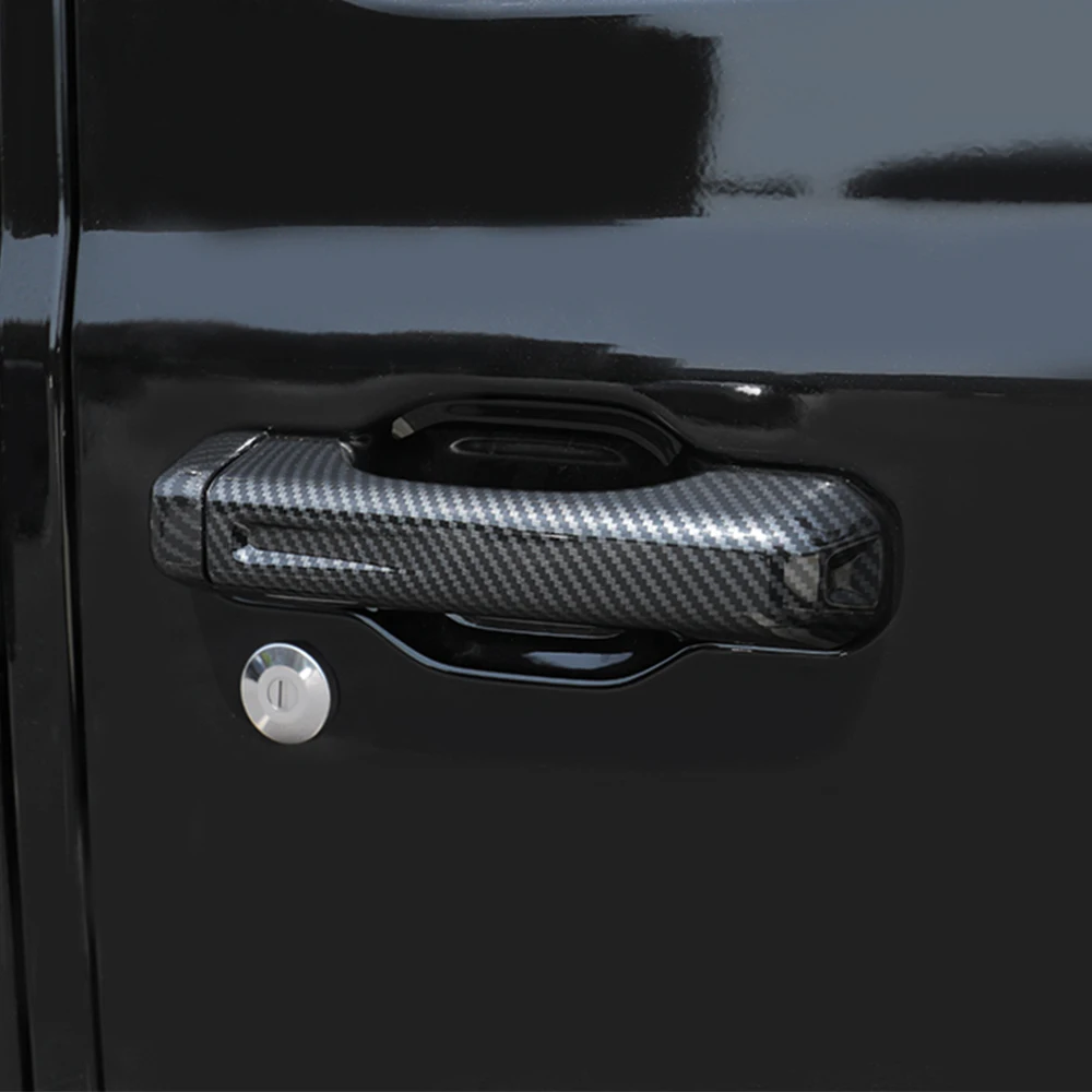 Car Door Handle Tailgate Handle Cover Sticker for Jeep Wrangler JL 2018-2023 4-Door Without Smart Lock Hole Exterior Accessories view 5