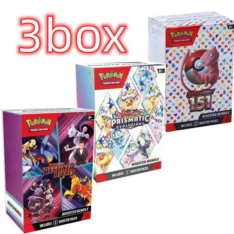 Tarjeta Pokémon Destined Rivals Prismatic Evolutions Phantasmal Card Mega Evolution 151, Booster en Inglés, Juguete de Batalla, Regalo