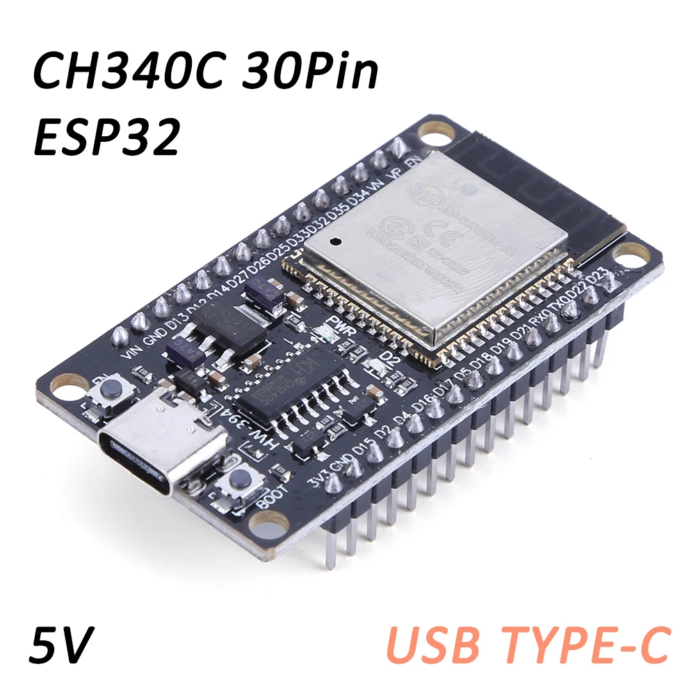 ESP32 Development Board Wireless WiFi Bluetooth Module Ultra-Low Power Consumption Dual Core 30Pin ESP32-WROOM-32S USB TYPE-C