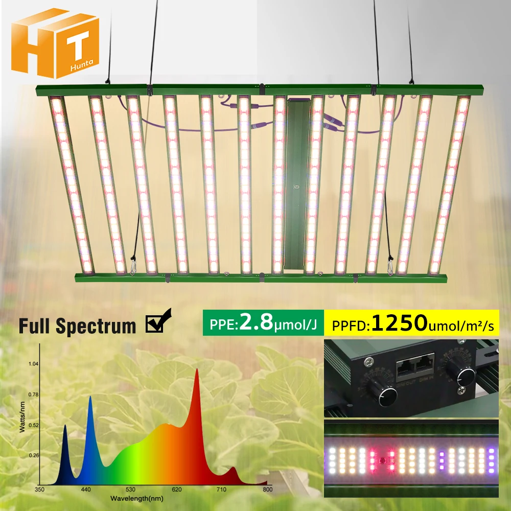 1200W 1320W Full Spectrum LED Grow Light LM281B High Brightness For Greenhouse Tent Plants Foldable Growing Lamp IP65 Waterproof