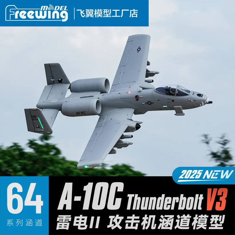 New Sell Well Freewing 2025 A-10 V3 Rc Airplane 64mm Double Culvert Attack Aircraft Model Fixed-Wing Remote Control Toy Gift