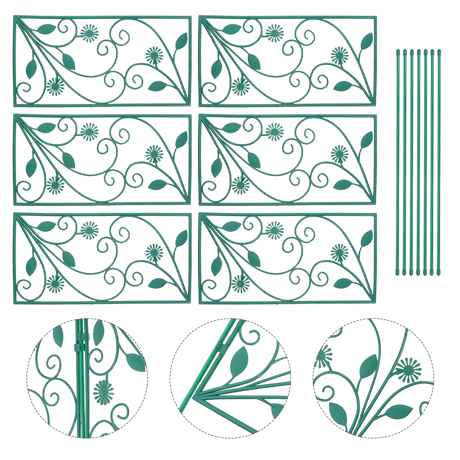 

6 шт. пергола, подставка для цветов, экран, стойка для растений, решетчатая сетка, пластиковый держатель для растений