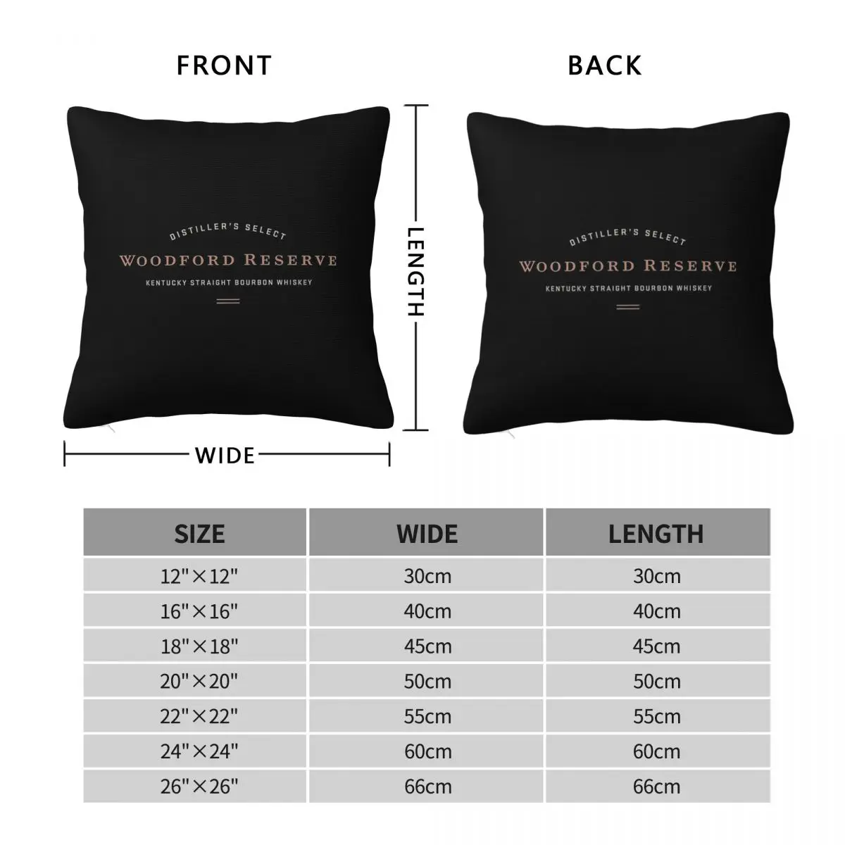 Woodford Reserve Bourbon Square Pillowcase Polyester Linen Velvet Pattern Zip Decorative Throw Pillow Case Car Cushion Cover
