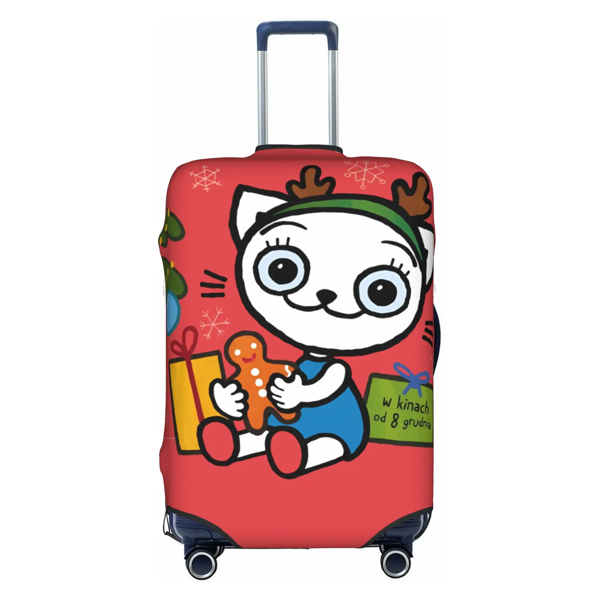 Custom Cute Kicias Kocias Luggage Cover Protector Washable Poland Cartoon Pattern Travel Suitcase Covers