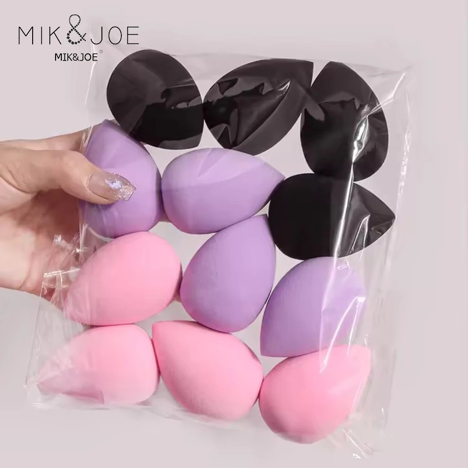 Ensemble d'œufs de beauté en polyuréthane de 12 pièces, adapté aux usages secs et humides, une application de maquillage rapide et un maquillage durable