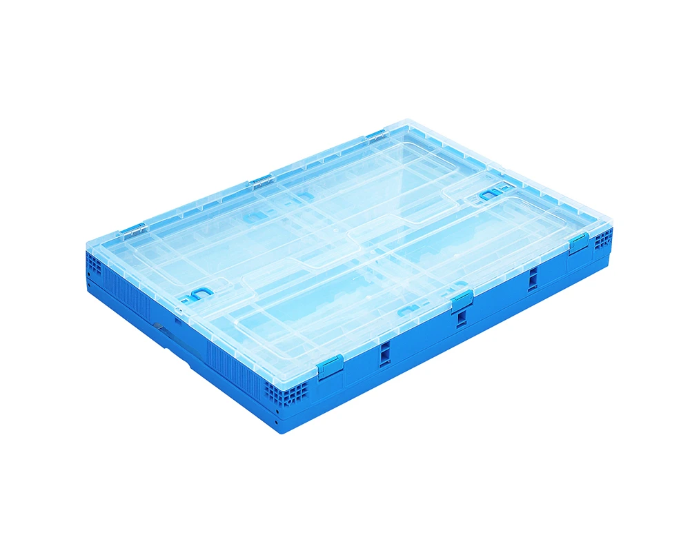 Plastic Storage Folding Transparent Storage Stackable Container Box Boxes with Lid Dividers