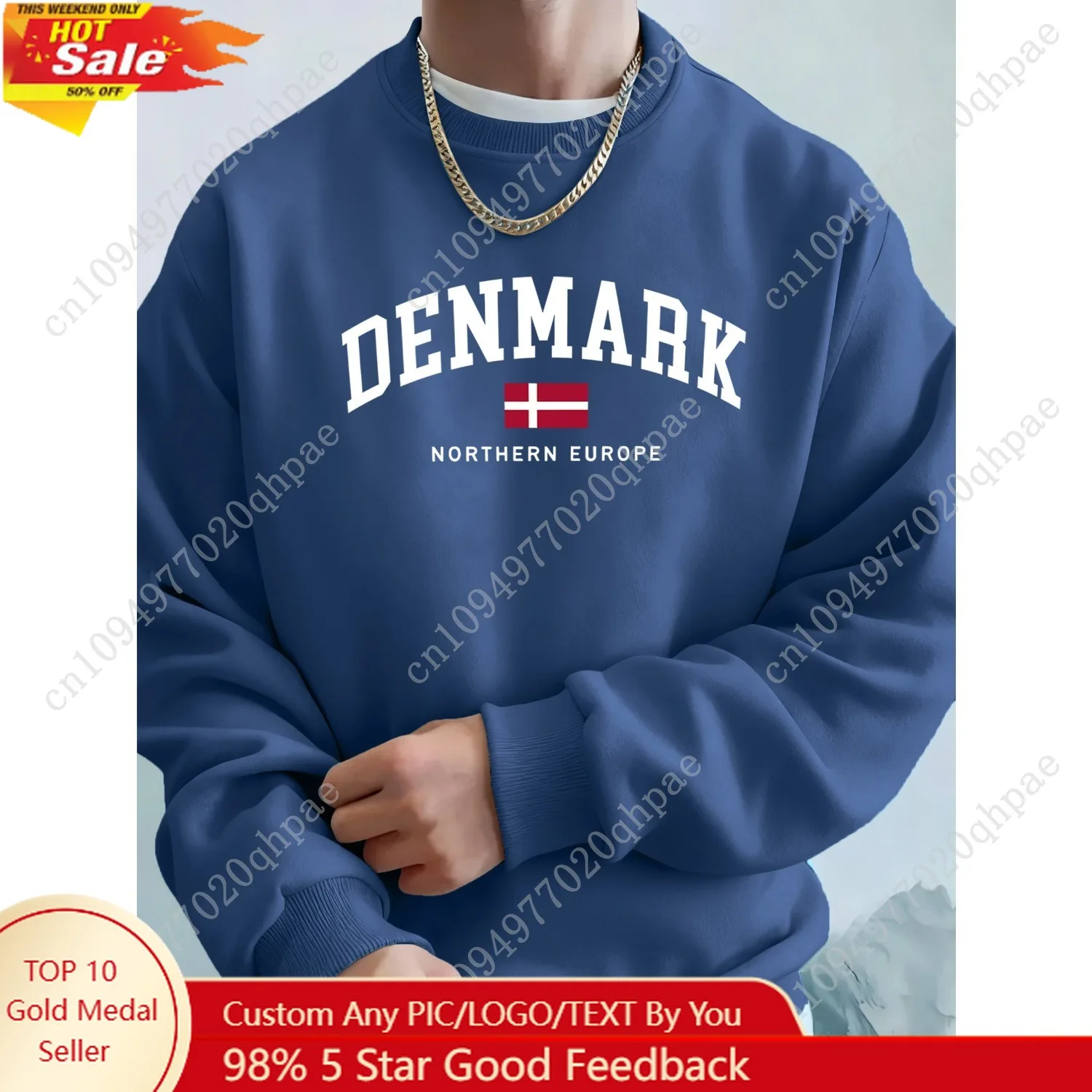 

Denmark Northern Europe Flag Print Tops Men Soft Fashion Hoodie Sport Fleece Streetwear Basic Casual Sweatshirt Autumn Pullover