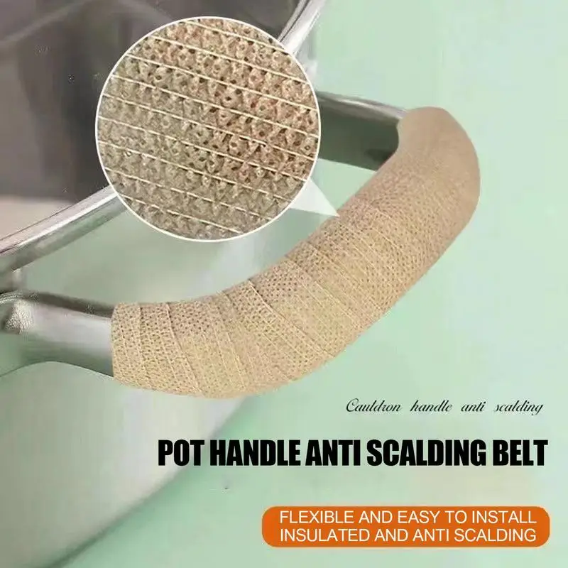 Pan Hot Handle Anti-Scalding Anti-Slip Tape Self-adhesive Non-Woven Fabric Tape For Iron Pot Kettle Handle Table Foot Racket