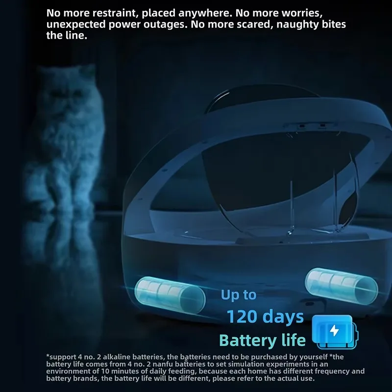 Smart Pet Feeder Automatic Cat Feeder with WIFI App Control Sensor Recognition Accurate Pet Food Dispenser -snatch Feeder
