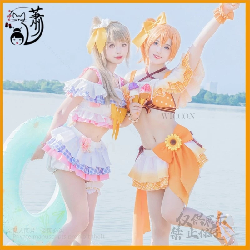 Anime Love Live Days 9 Personaggi Kousaka Honoka Costume da bagno Minami Umi Eli Costumi da bagno Costumi Cosplay Halloween Party Gioco di ruolo XL