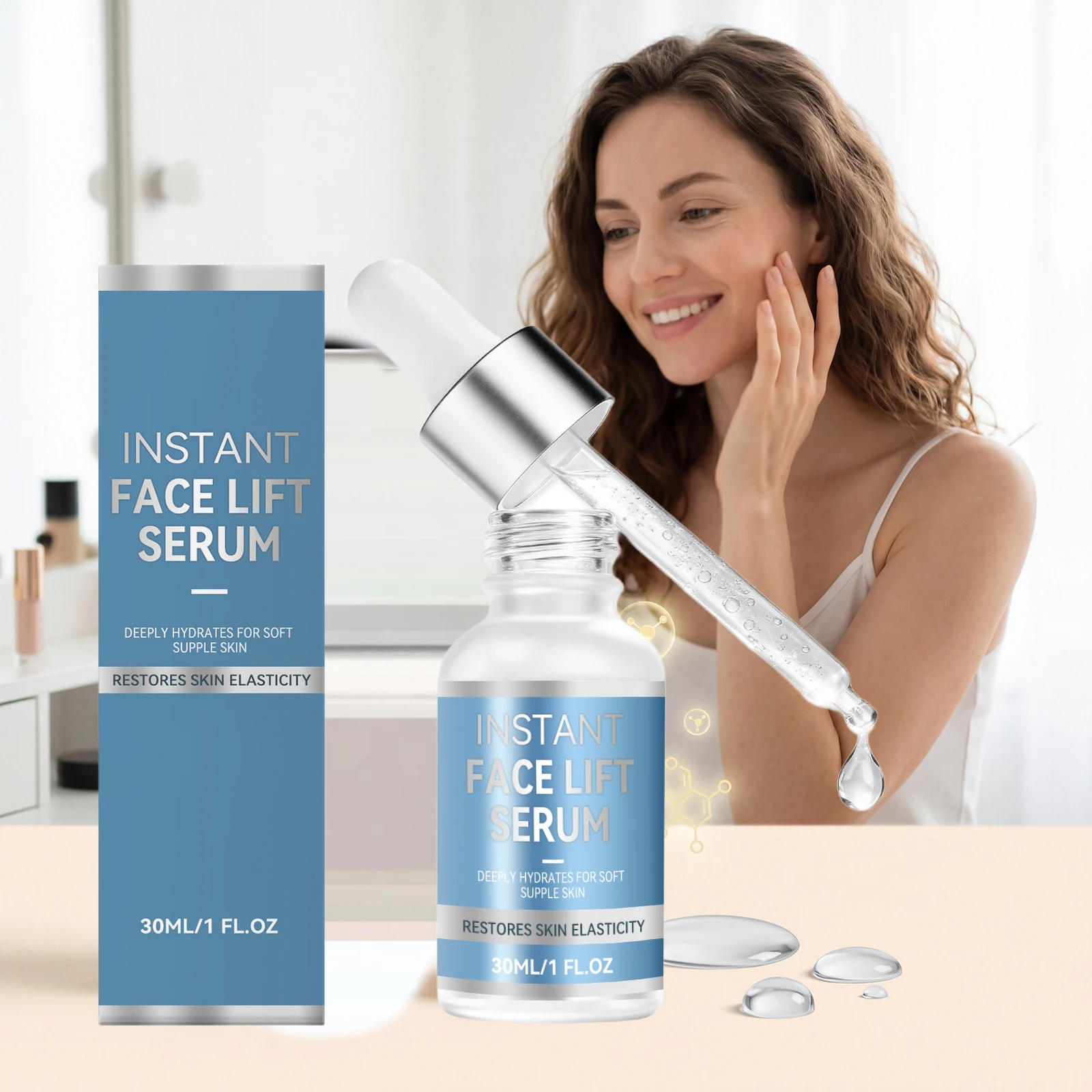 

Moisturizing Lifting Facial Serum Tightening Puffiness Relief Revitalizing Plumping Repair Fade Fine Lines Firming Facial Serum