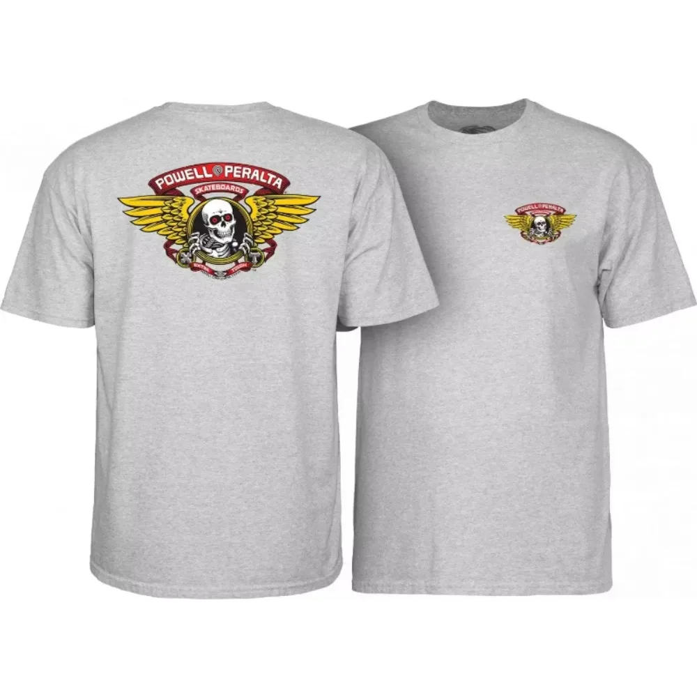 Powell Peralta Winged Ripper T-Shirt Men Women Skateboard T Shirt Oversized Short Sleeves Streetwear Harajuku Men's Clothing Tee