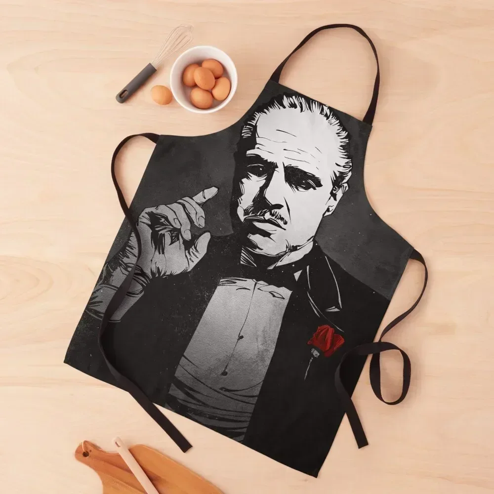 

The Godfather Apron For Man Home Utensils Kitchen Front Barber Apron