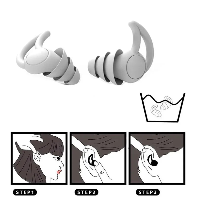 2 زوج السباحة سدادات مكافحة الضوضاء النوم سدادات الغوص تصفح مقاوم للماء مكافحة الضوضاء السباحة الأذن المقابس accessori psquina