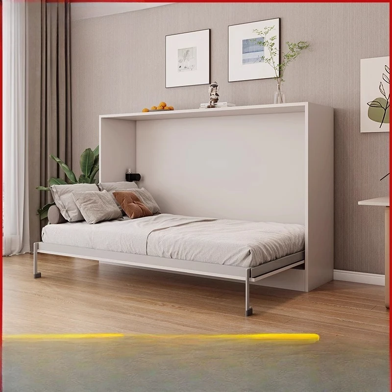 

Electric lift folding bed Invisible Wardrobe Hidden Multifunctional wall Down turning Wardrobe Integrated side t