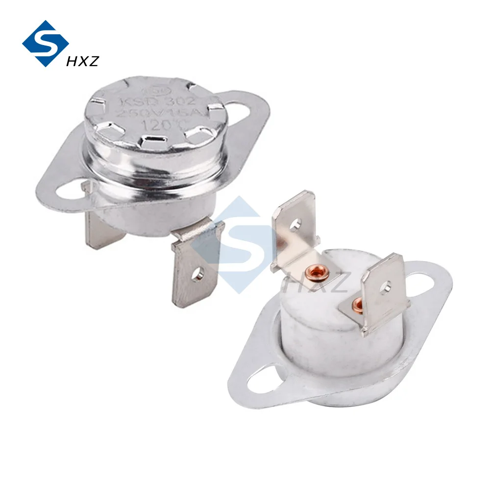 Normally Open KSD302 16A 250V 50-150 Degree Ceramic KSD301 Normally Closed Temperature Switch Thermostat 50C 80C 100C 120C 150C