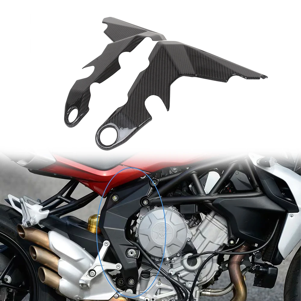 Carbon Fiber Side Frame Cover Side Panels Fairing For MV Brutale 800 800RR 800RC 2017 2018 2019 2020 2021