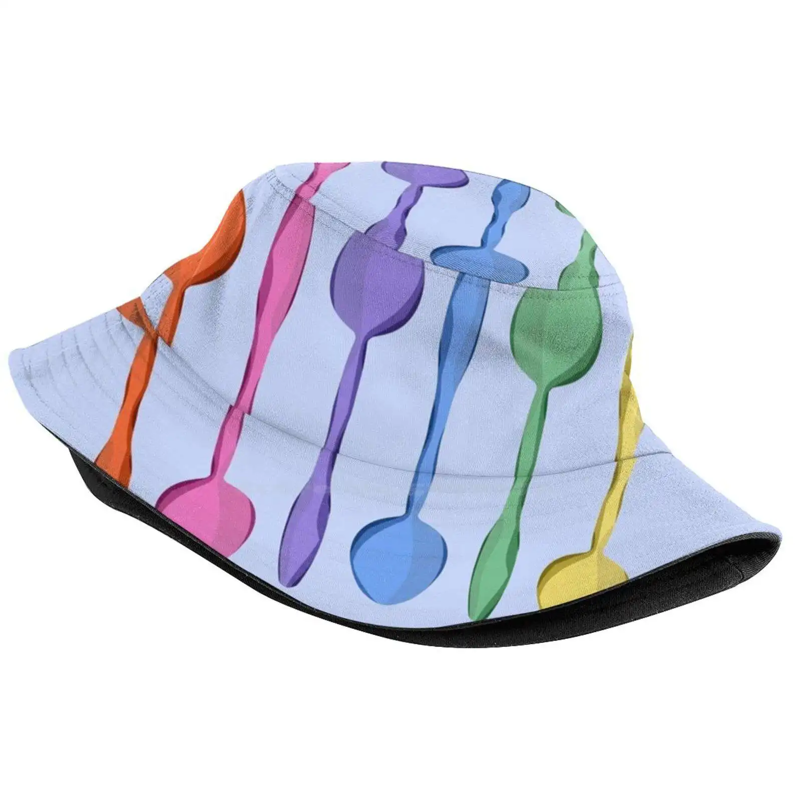 Rainbow Spoons Sun Cap Fisherman Hat Bucket Hats Spoonies Chronic Fatigue Chronic Pain Invisible Illness Invisible Disability