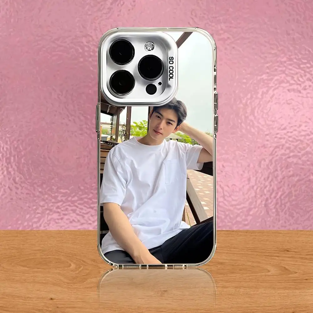 C-Cha E-Eun W-Woo Phone Case For iPhone 16,15,14,13,12,11,Pro,Max,Plus,Mini,SE White Candy Matte Shockproof Cover