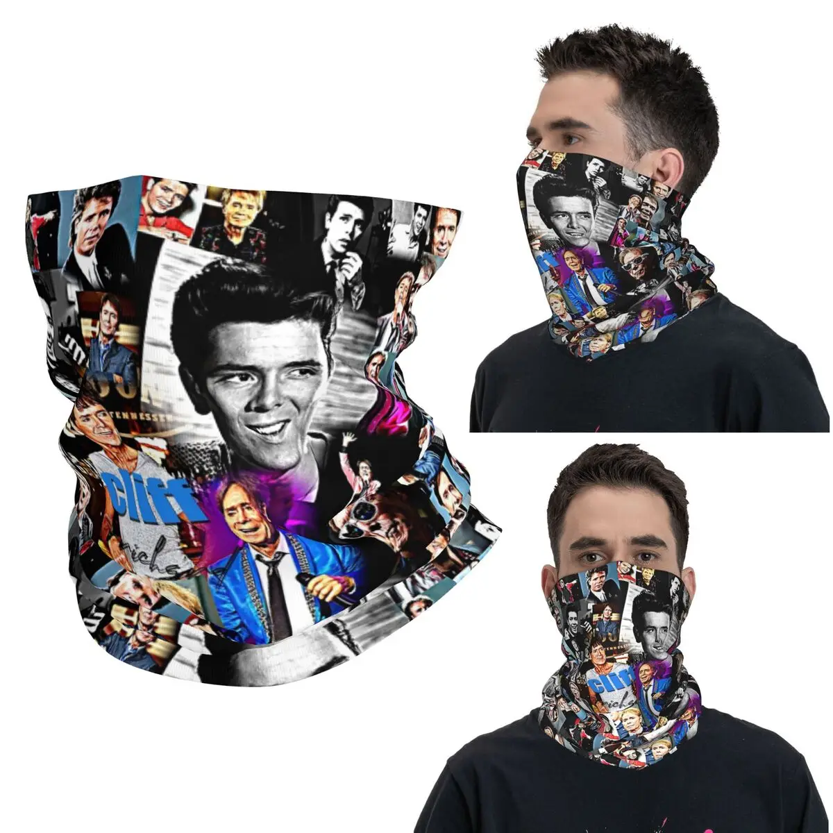 

Бандана-шарф Cliff Richard с принтом, многофункциональная маска-шарф для велоспорта, для мужчин, женщин и взрослых, на все сезоны
