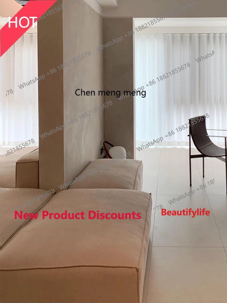 أريكة P32 من القماش البلوري، قاعة أفقية على الوجهين، أريكة غرفة معيشة مسطحة كبيرة بسيطة #1