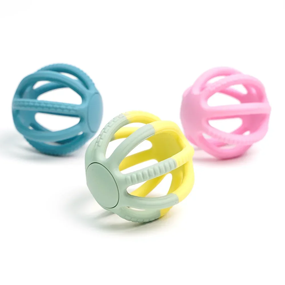 Hot Sale Wosilicone BPA Free Sensory Teether Ball Silicone Baby Teething Toys